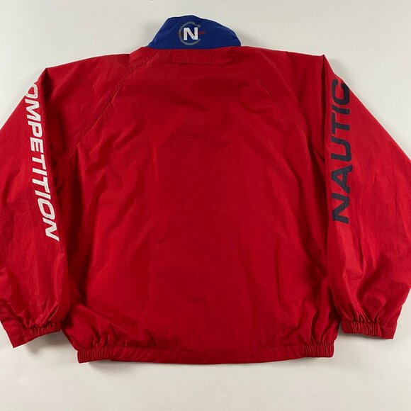 Vintage Nautica Competition Jacket Men's XL Windbreaker Sailing Spell Out Nylon - Picture 2 of 13
